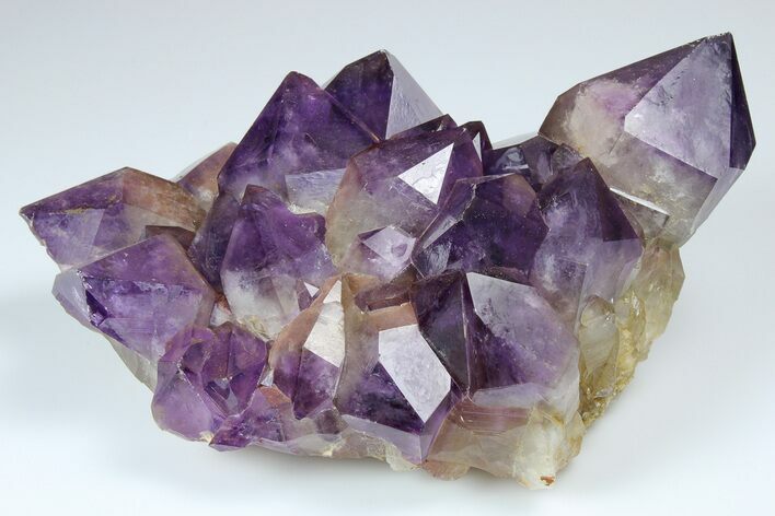 Deep Purple Amethyst Crystal Cluster With Huge Crystals #185428